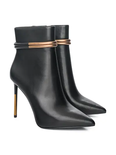 Ботильоны черного цвета с ремешками